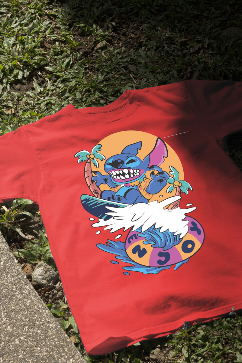 Remera: Stitch Surf Memoestampados - Imagen 18