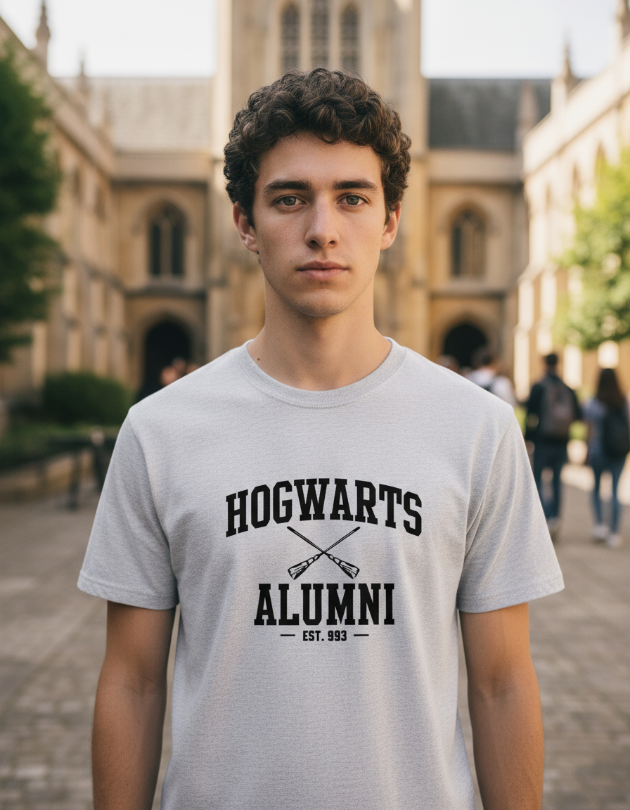Remera: Hogwarts Alumni Harry Potter Memoestampado