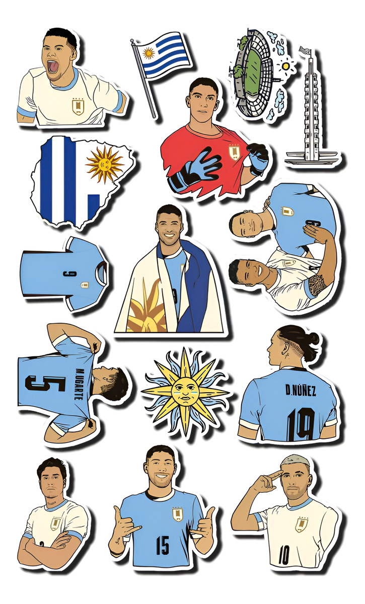 Pack Pegotines Stickers Futbol Uruguayo Memoestampados - Imagen 2