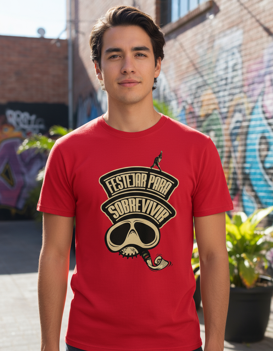 Remera La Vela Festejar Para Sobrevivir Memoestampados - Imagen 14