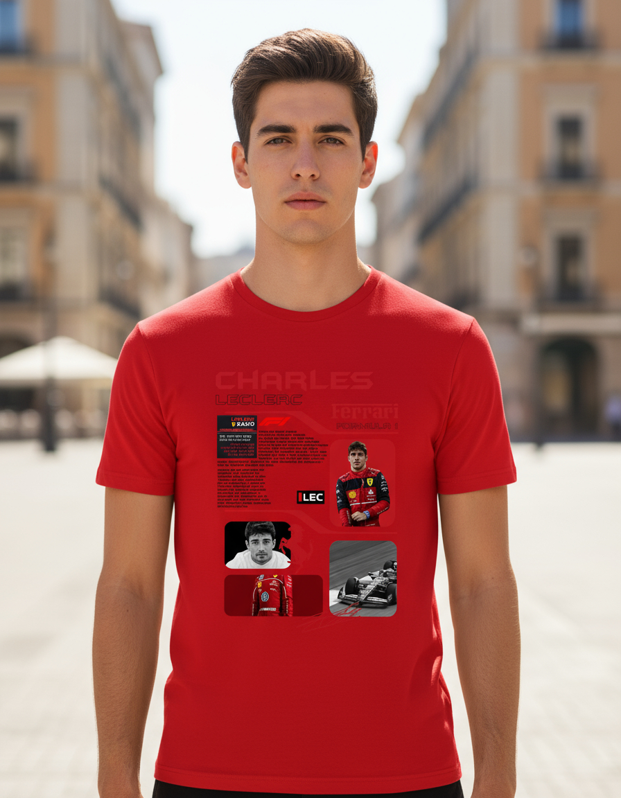 Remera: F1 Charles Leclerc Ferrari Memoestampados - Imagen 25