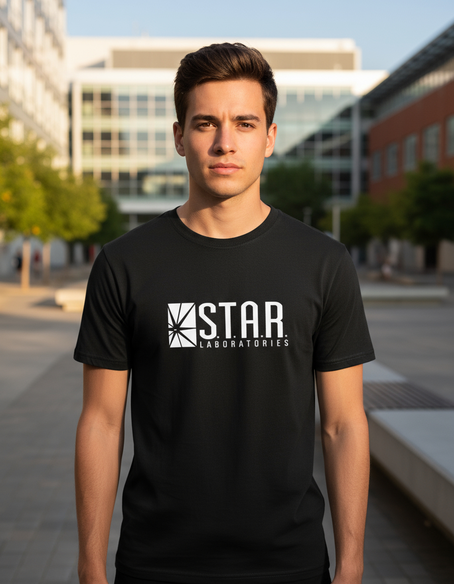 Remera Laboratories Star Memoestampado