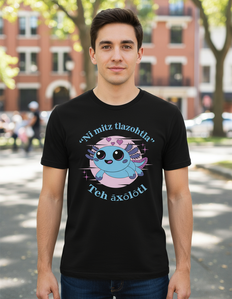 Remera: Axolotl Masculino Memoestampados