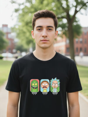 Remera: Cartoon Rick _ Morty Memoestampados