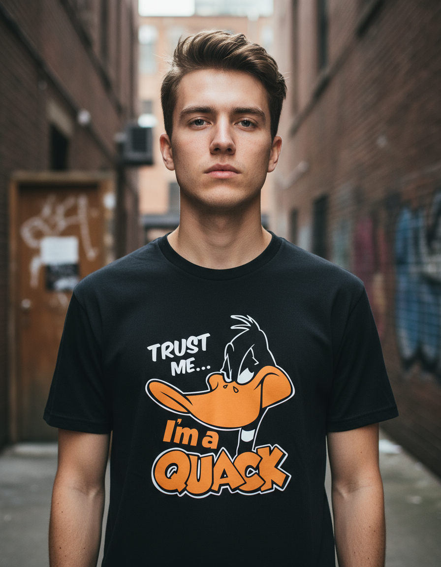 Remera: Trust Me Pato Lucas Memoestampados