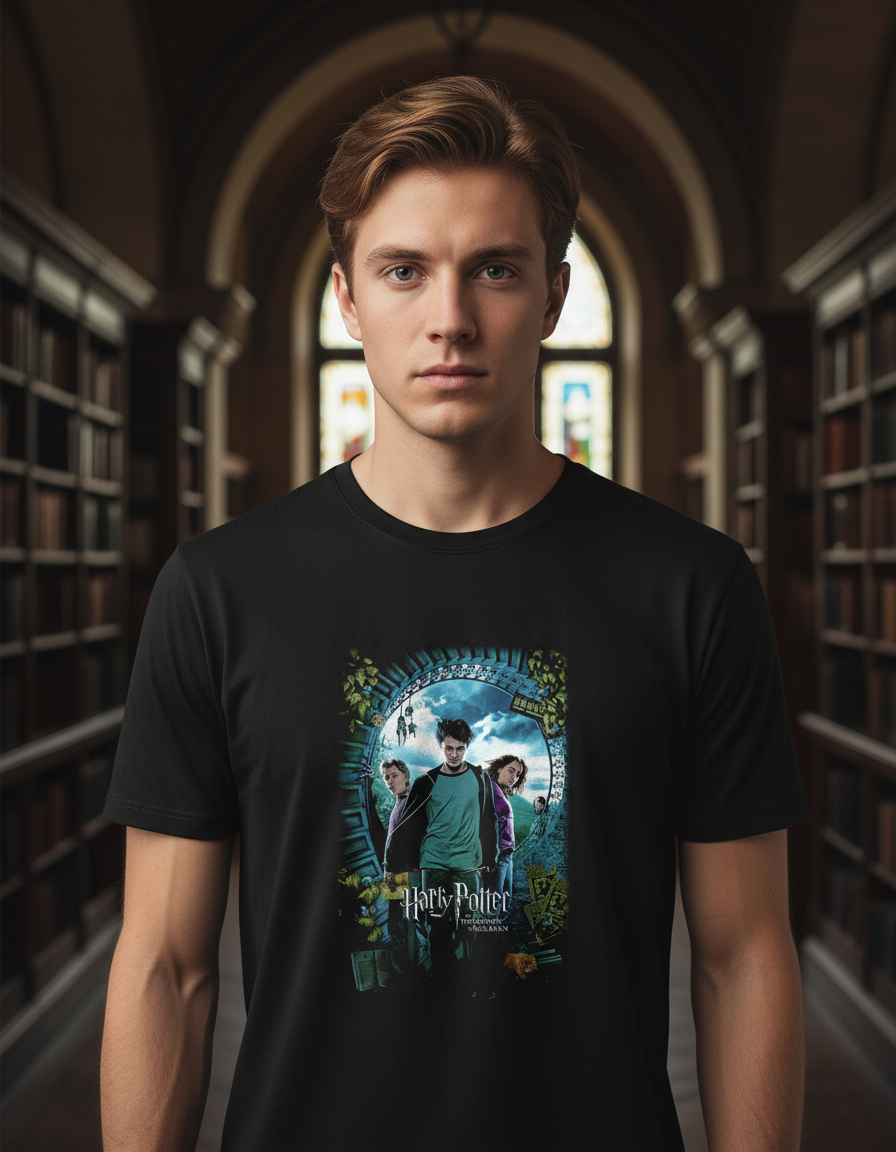 Remera: Harry Potter Caras Celeste Memoestampados