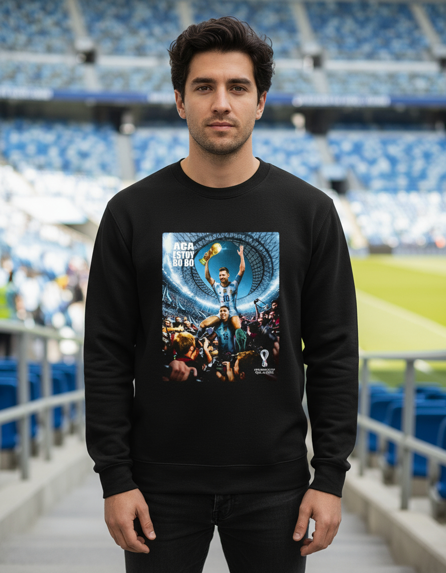 Buzo Messi Festejo Campeon Memoestampados