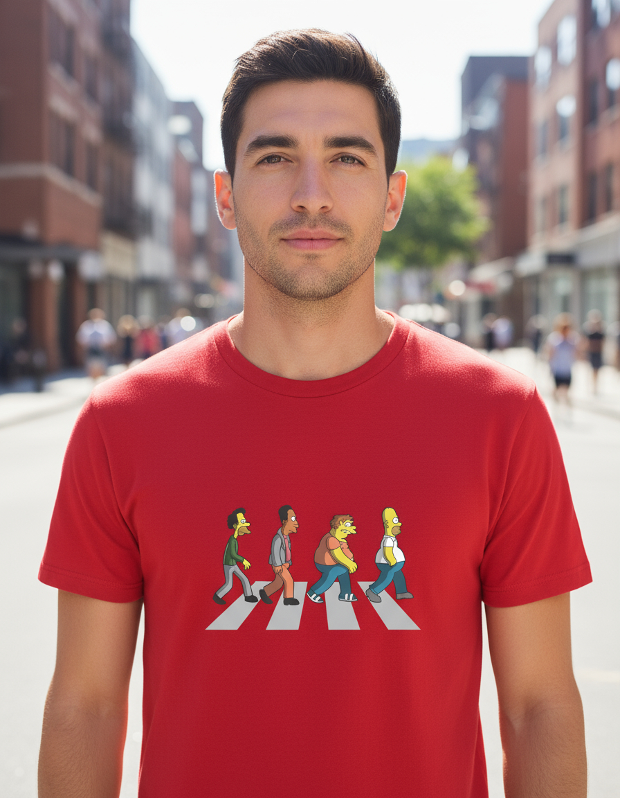 Remera: Abbey Road The Simpsons Memoestampados - Imagen 10