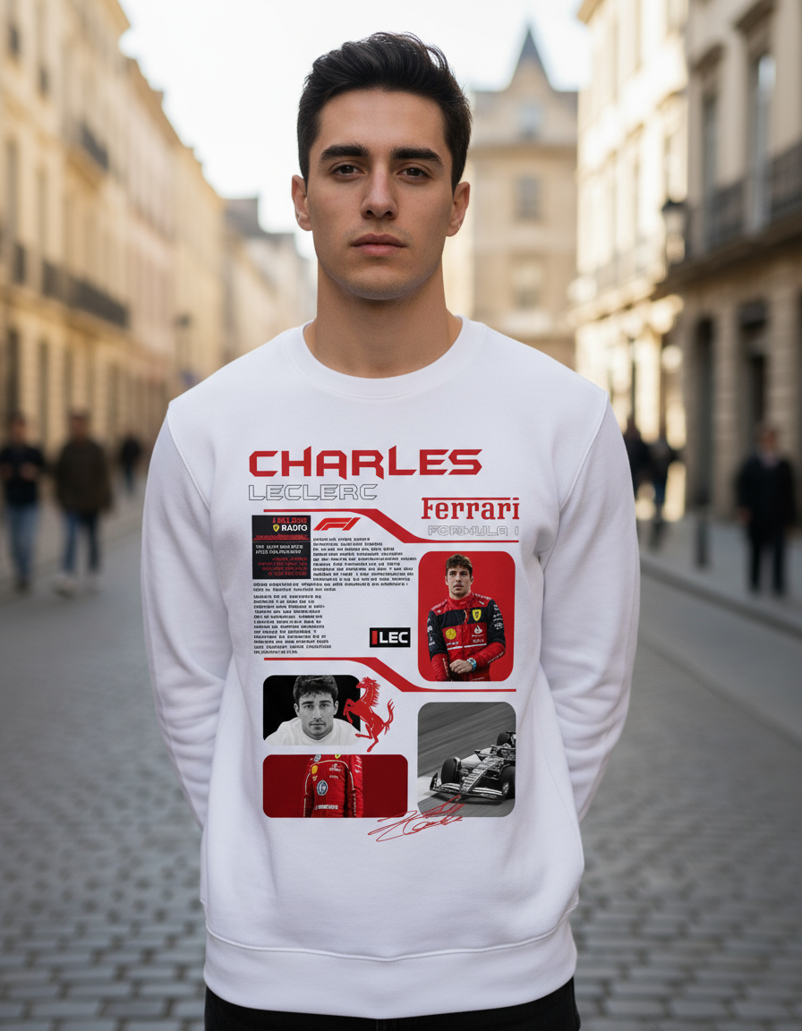 Buzo F1 Charles Leclerc Ferrari Memoestampados - Imagen 4