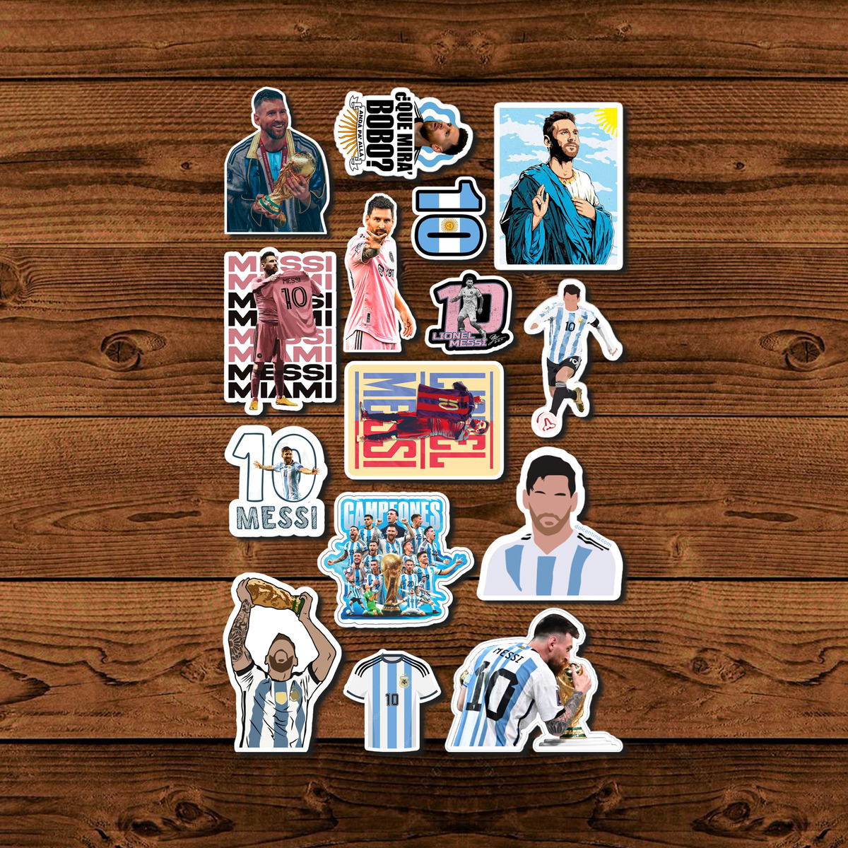 Pack Pegotines Stickers Messi Memoestampados - Imagen 3