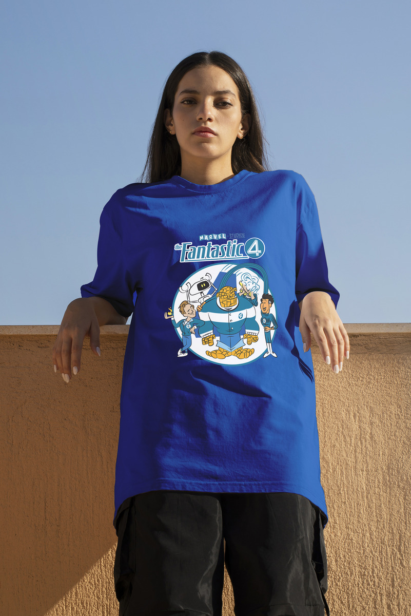 Remera: 4 Fantasticos Cartoon Memoestampados - Imagen 7