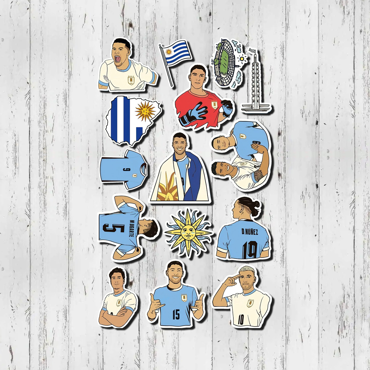 Pack Pegotines Stickers Futbol Uruguayo Memoestampados - Imagen 4