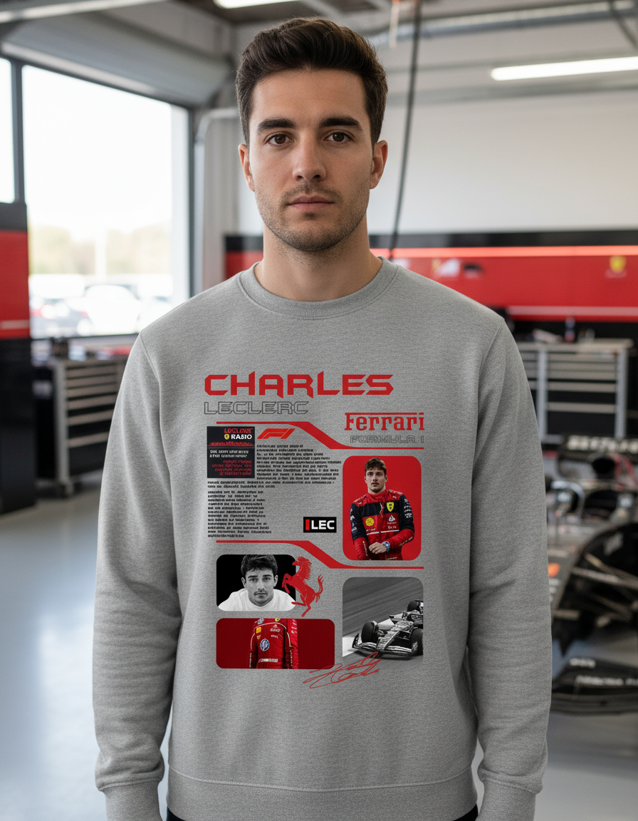 Buzo F1 Charles Leclerc Ferrari Memoestampados - Imagen 13