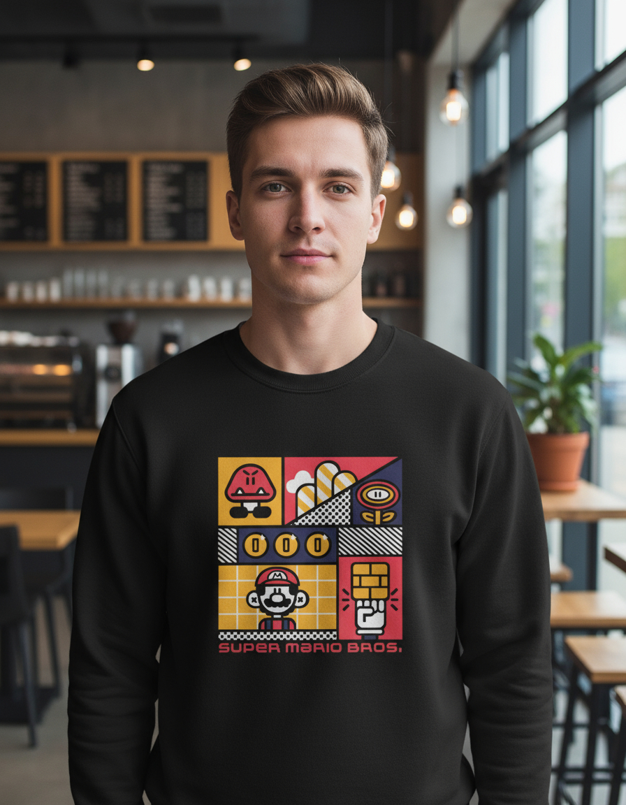 Buzo Super Mario Bros 01 Memoestampados