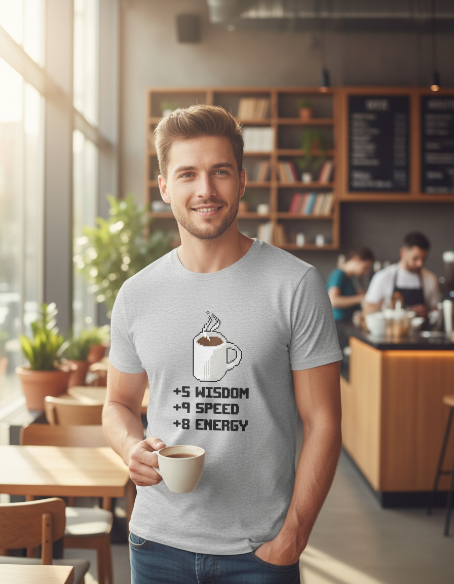 Remera: Coffe Powerup Memoestampados - Imagen 24