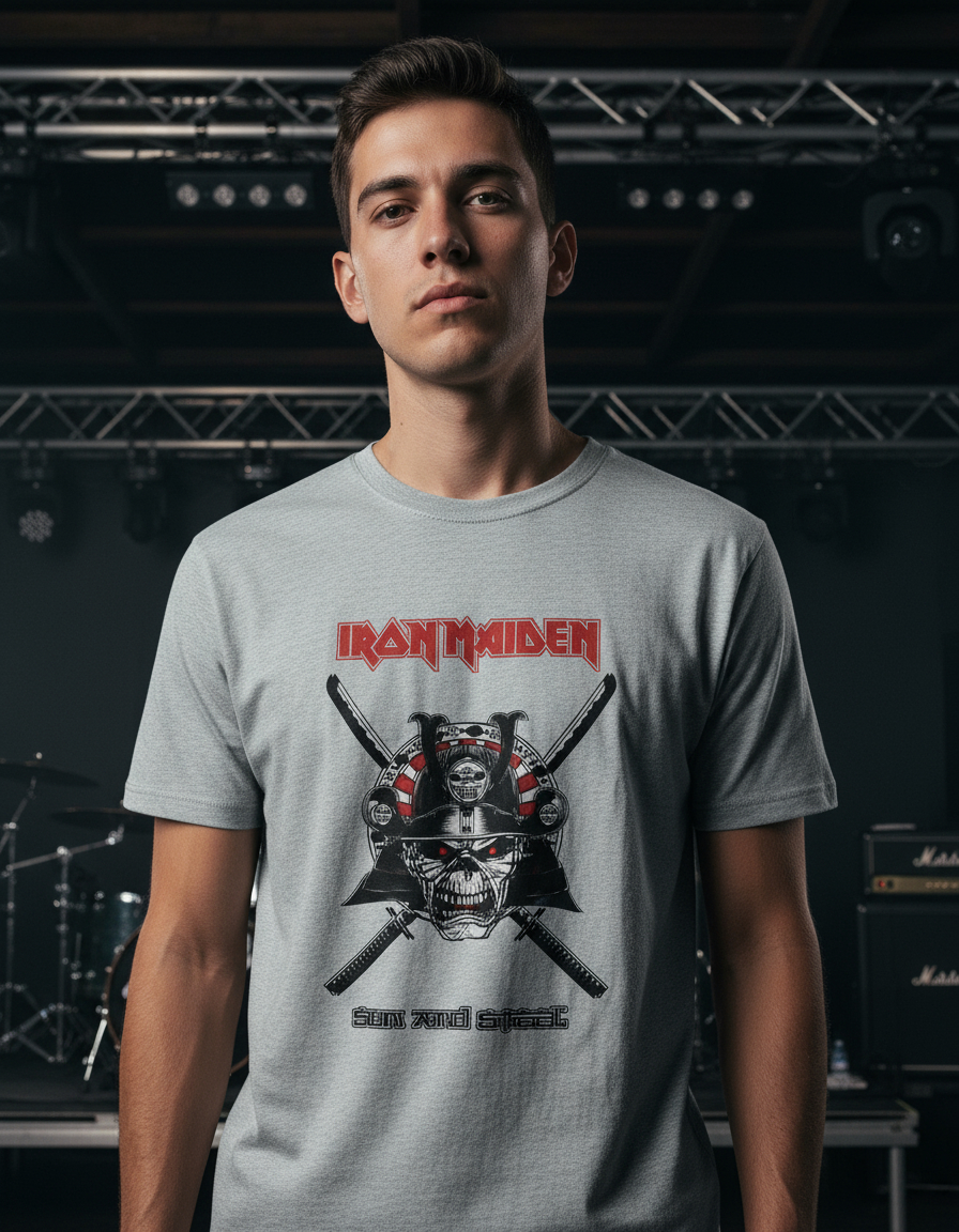 Remera: Iron Maiden Sun And Steel Memoestampados - Imagen 7