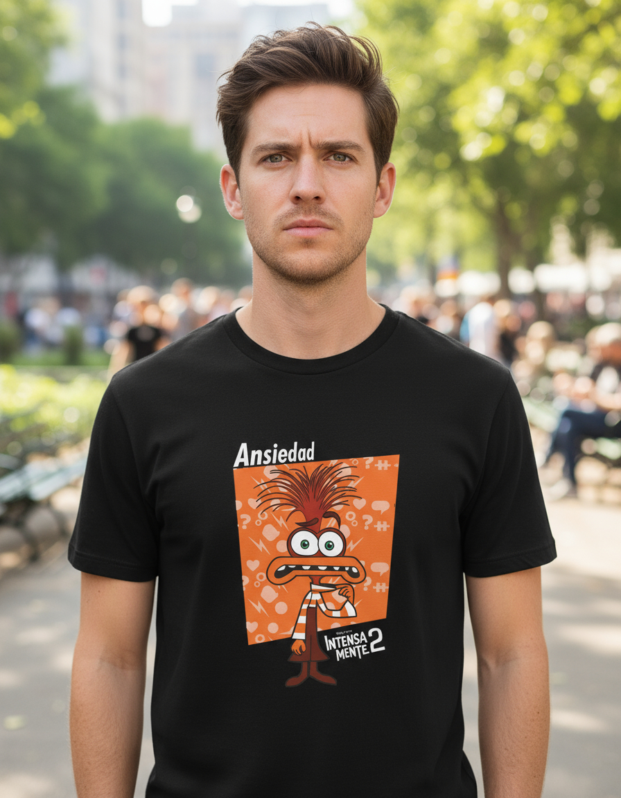 Remera: Intensamente 2 Ansiedad Memoestampados
