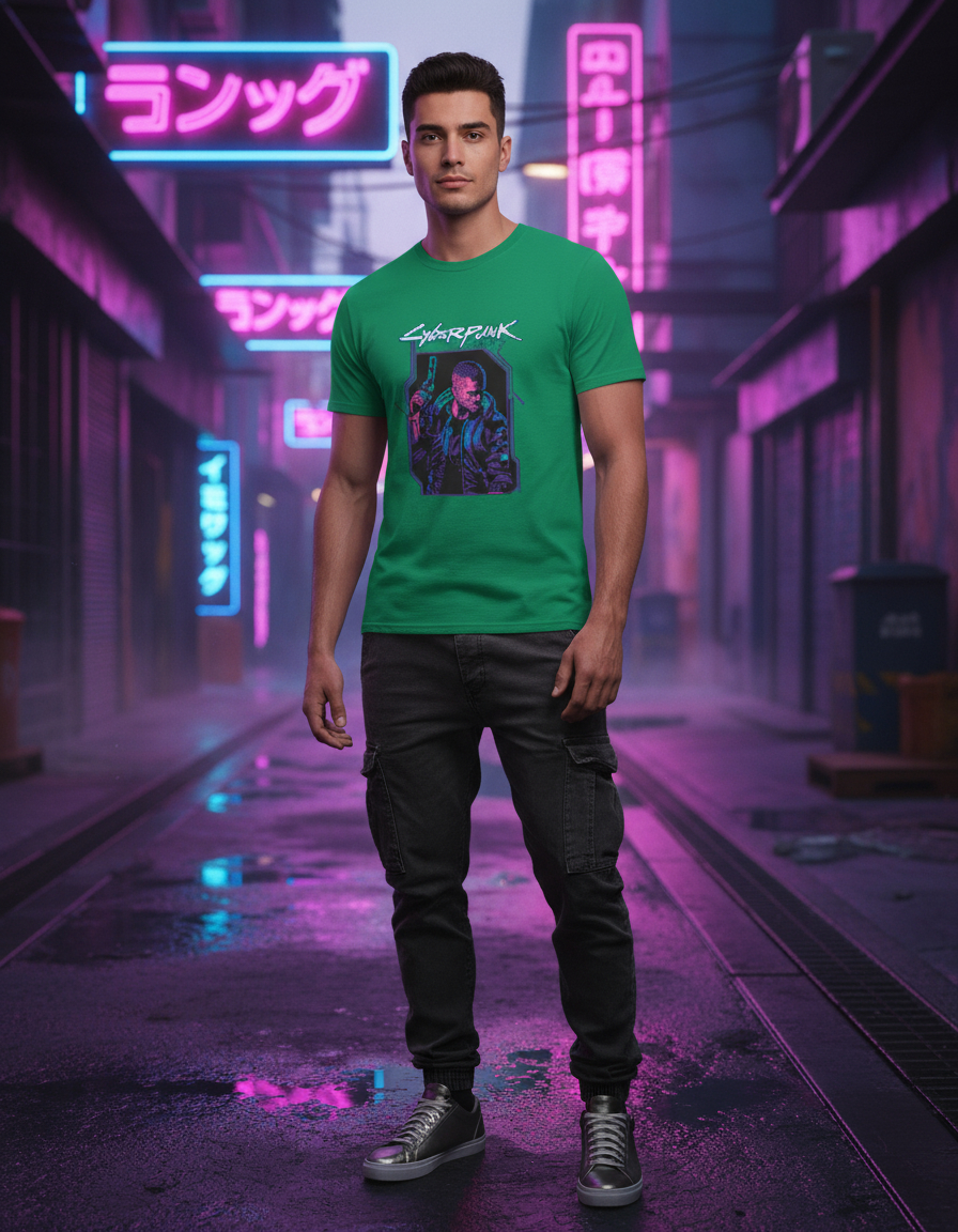 Remera: Cyberpunk 2077 Pixel Art Memoestampados - Imagen 16