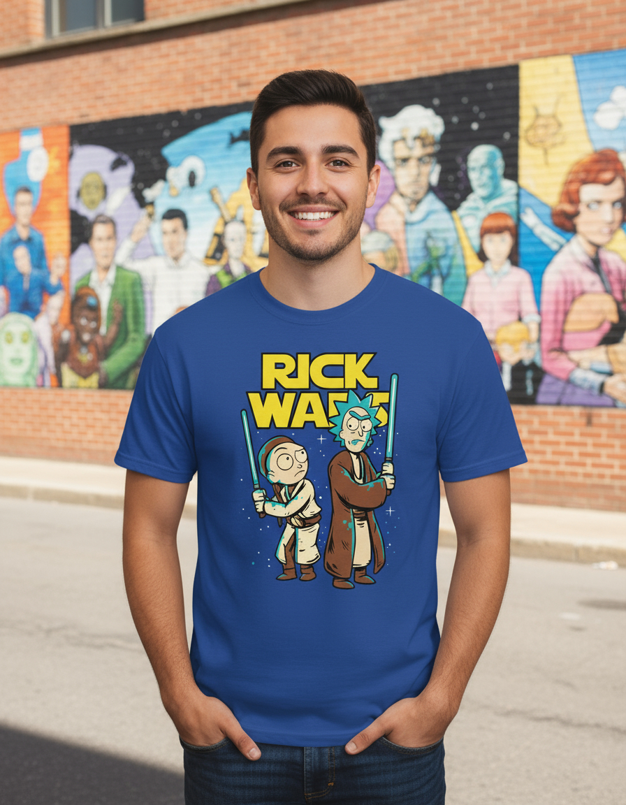 Remera: Rick Morty Star Wars Memoestampados - Imagen 13