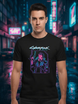 Remera: Cyberpunk 2077 Pixel Art Memoestampados