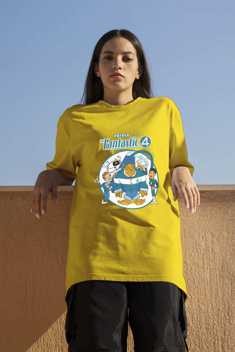 Remera: 4 Fantasticos Cartoon Memoestampados - Imagen 4