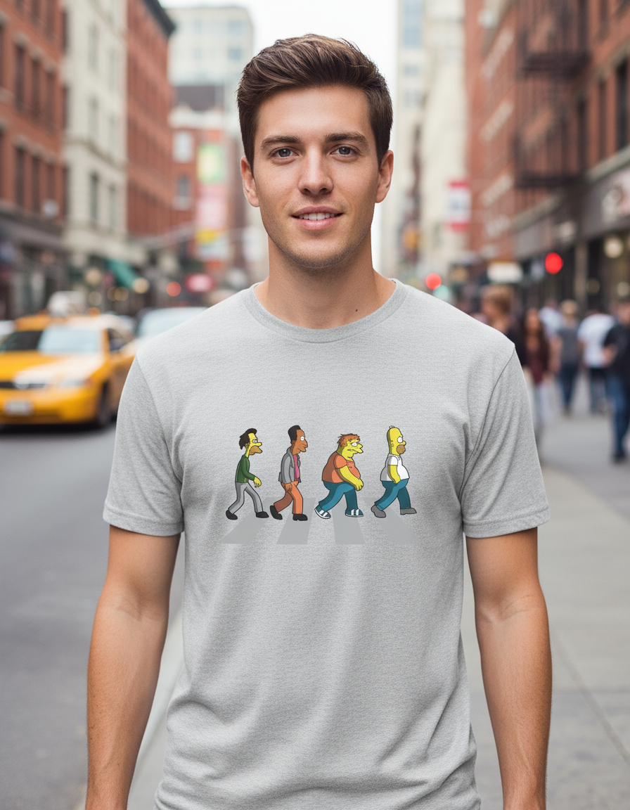 Remera: Abbey Road The Simpsons Memoestampados - Imagen 18