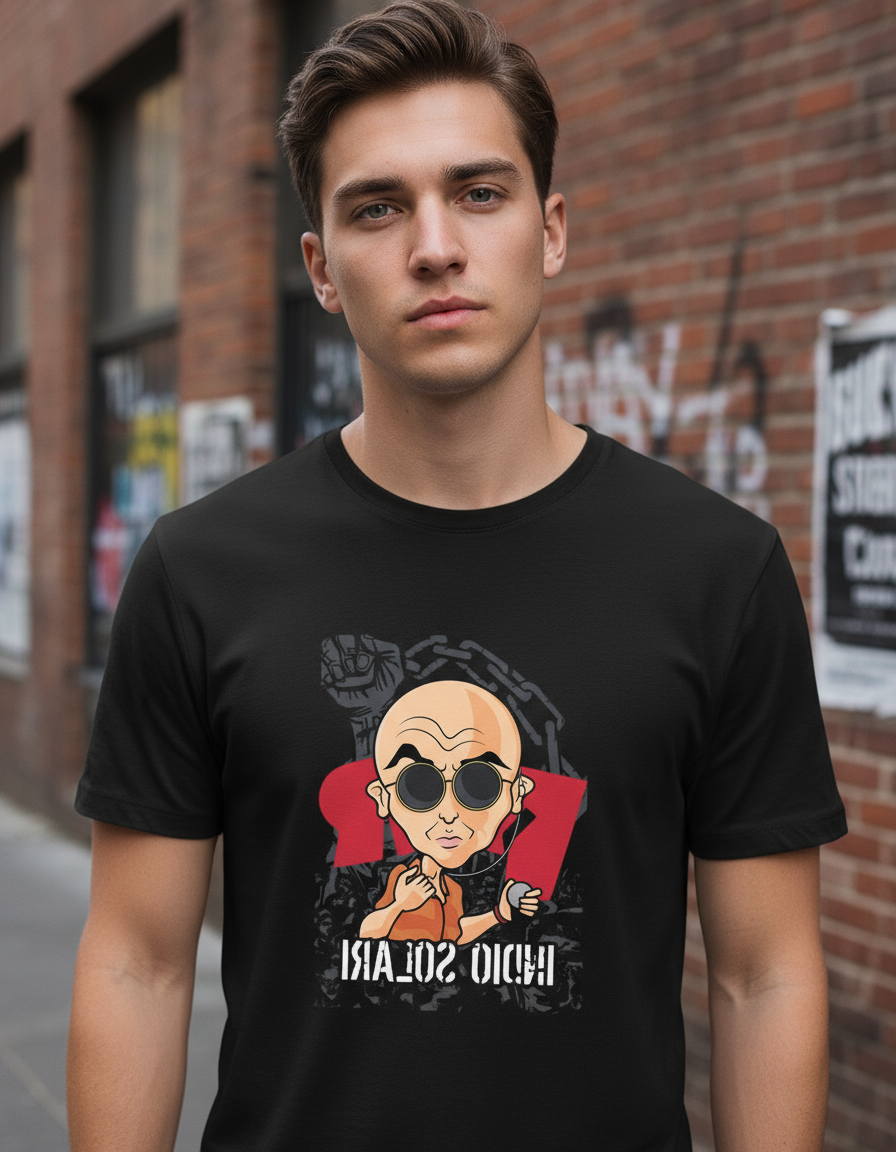 Remera: Indio Solari Caricatura Memoestampados