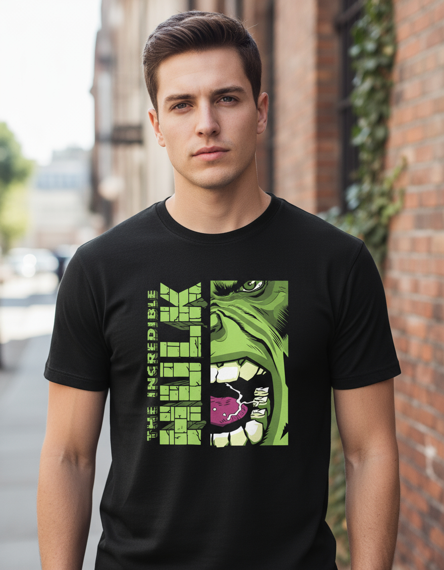 Remera: The Incredible Hulk Memoestampados
