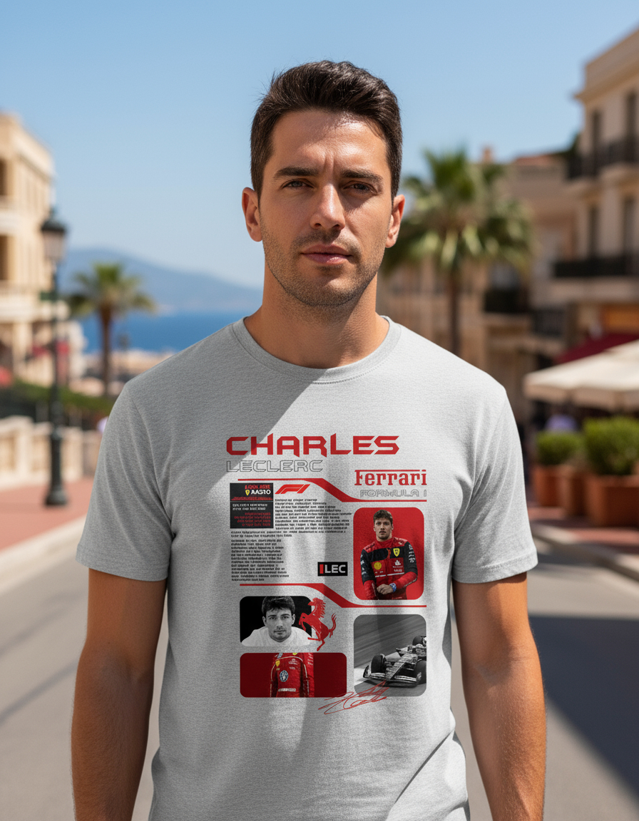 Remera: F1 Charles Leclerc Ferrari Memoestampados - Imagen 20