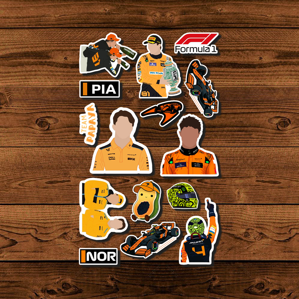 Pack Pegotines Stickers Mclaren F1 Memoestampados - Imagen 3