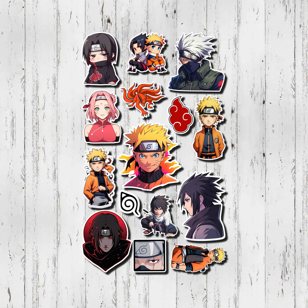 Pack Pegotines Stickers Naruto Memoestampados - Imagen 4