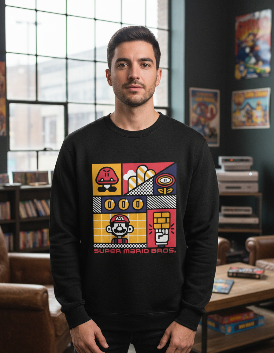 Buzo Super Mario Bros 01 Memoestampados - Imagen 3