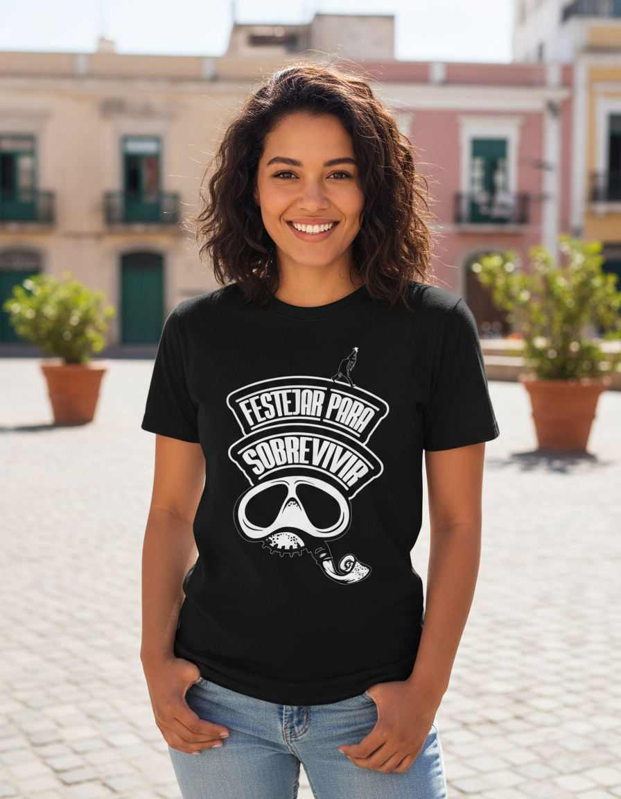 Remera La Vela Puerca Festejar Para Sobrevivir Memoestampado