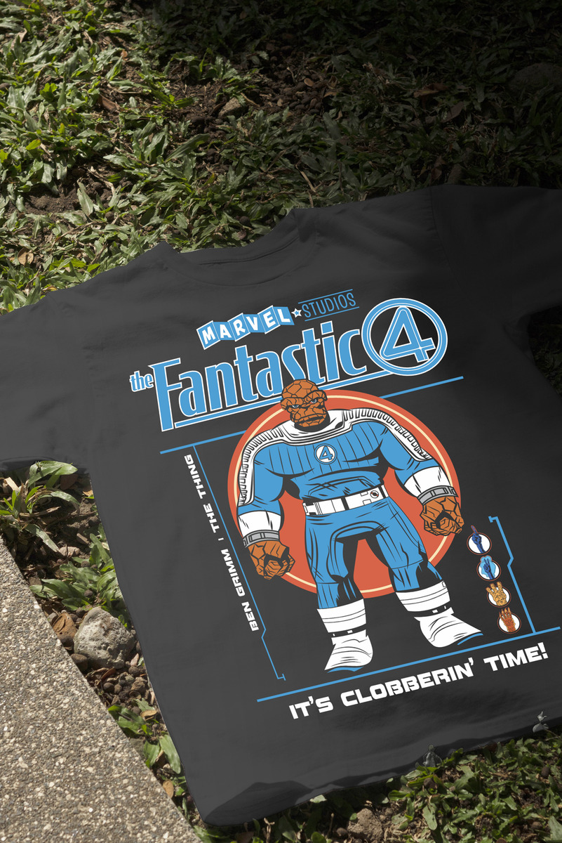 Remera: 4 Fantasticos Ben Grimm Memoestampados - Imagen 3