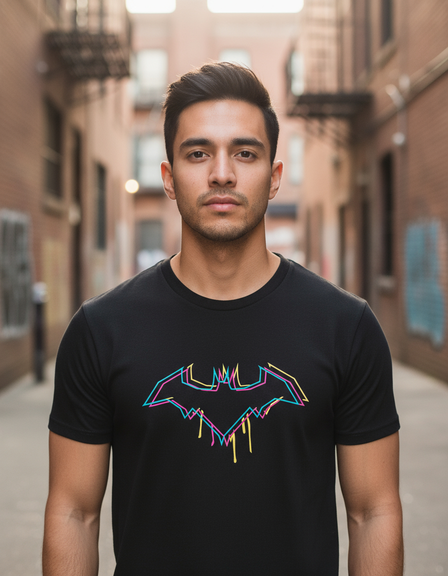 Remera Batman Logo Colores Memoestampados - Imagen 3