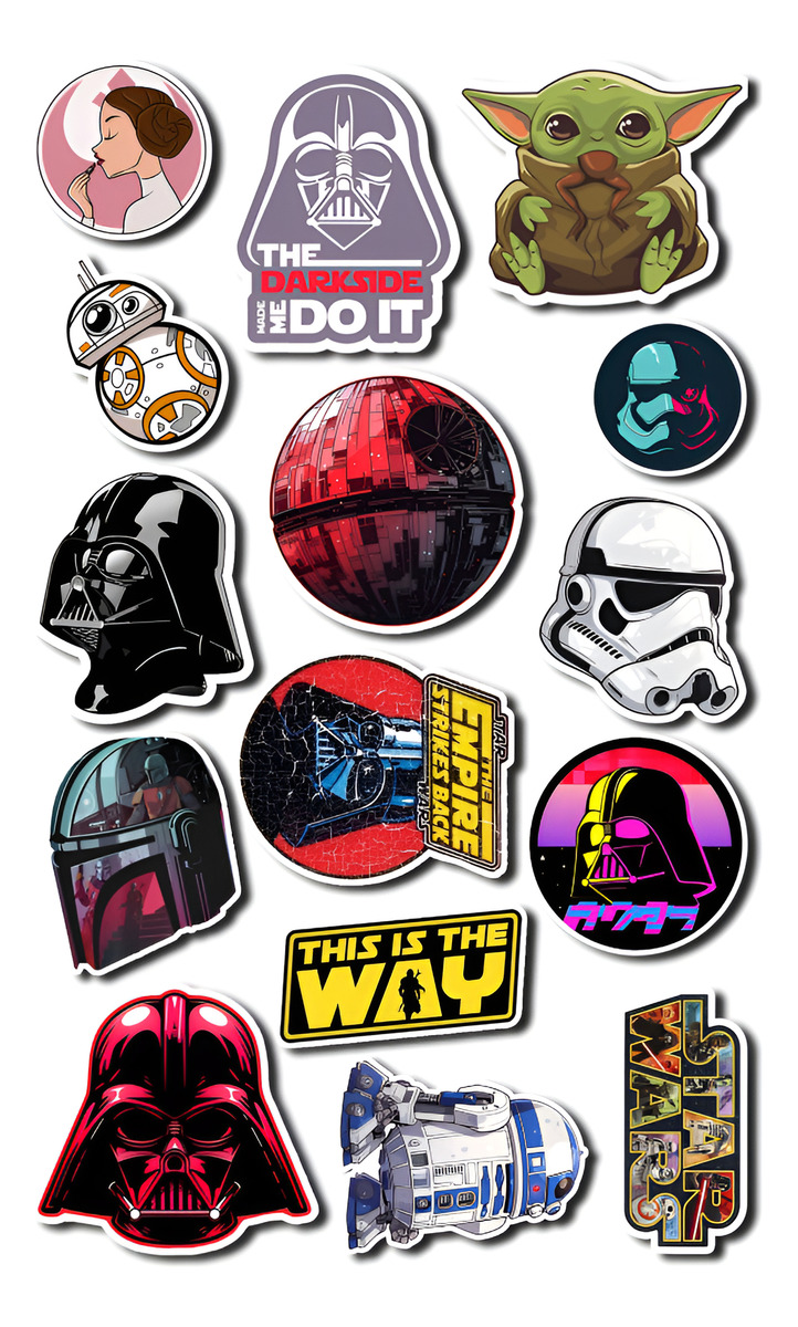 Pack Pegotines Stickers Star Wars Memoestampados - Imagen 2