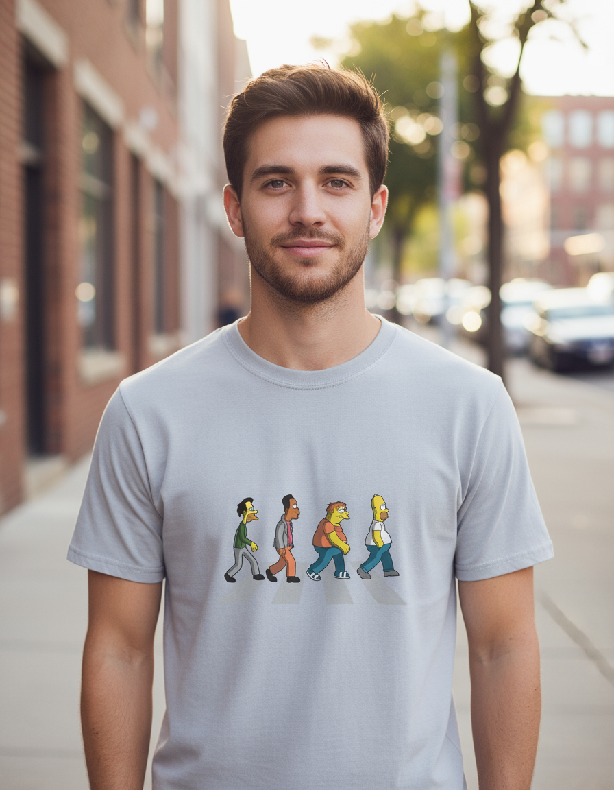 Remera: Abbey Road The Simpsons Memoestampados - Imagen 24