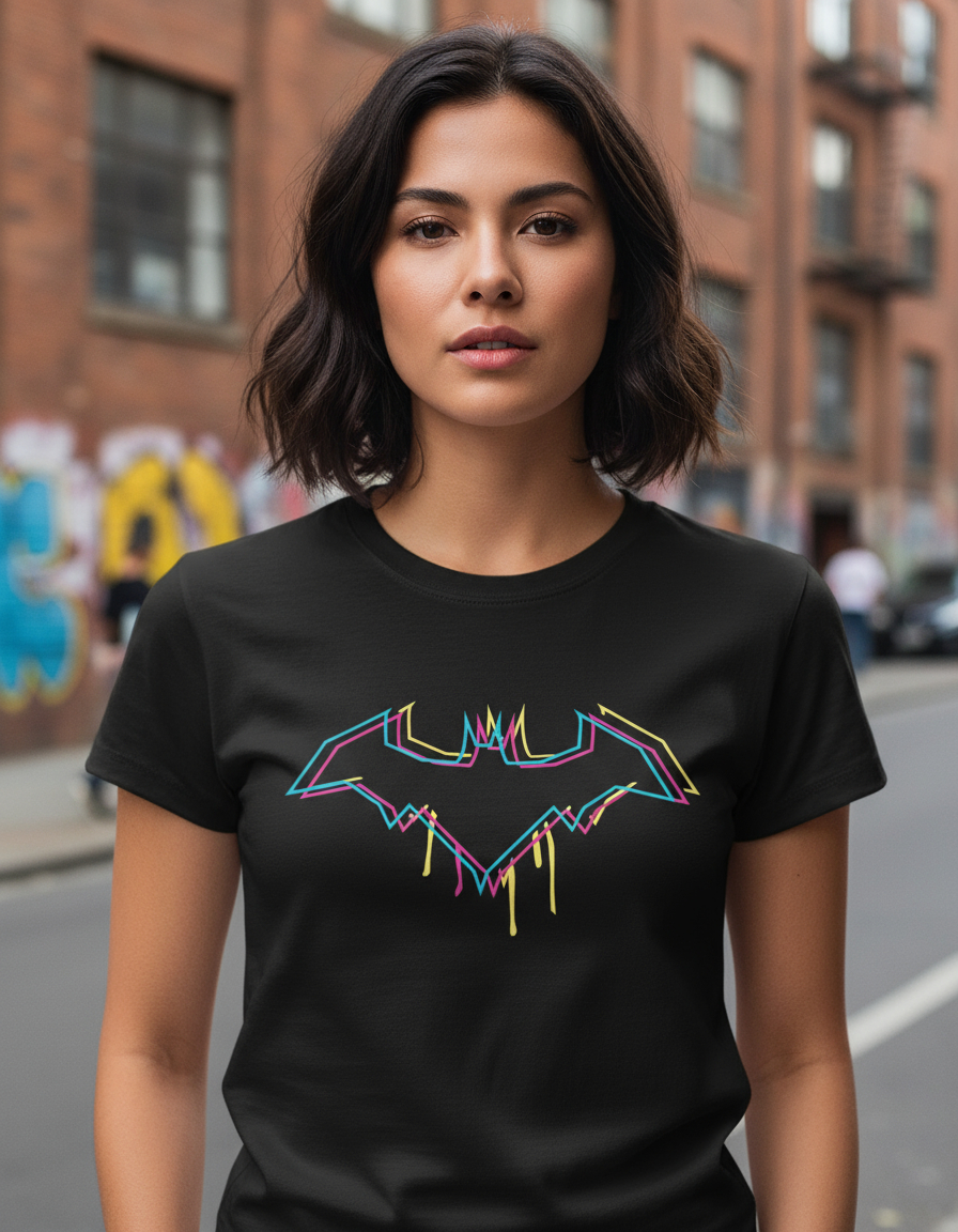 Remera Batman Logo Colores Memoestampados