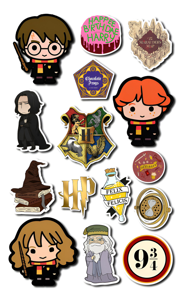 Pack Pegotines Stickers Harry Potter Memoestampados - Imagen 2
