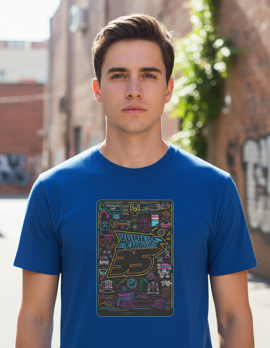 Remera: Volver Al Futuro Neon Memoestampados - Imagen 7