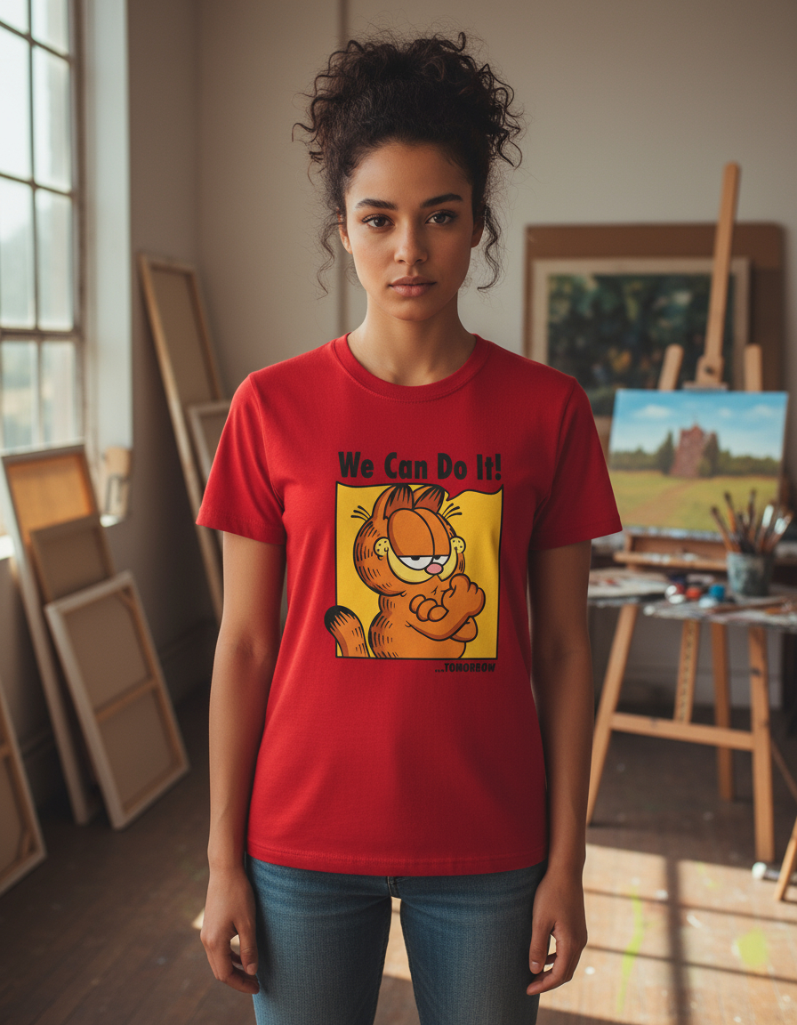 Remera: We Can Do It Garfield Memoestampados - Imagen 9