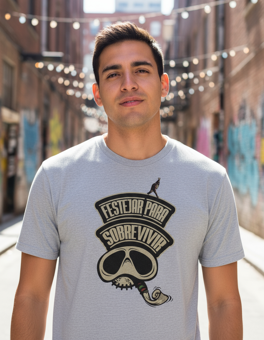 Remera La Vela Festejar Para Sobrevivir Memoestampados - Imagen 7