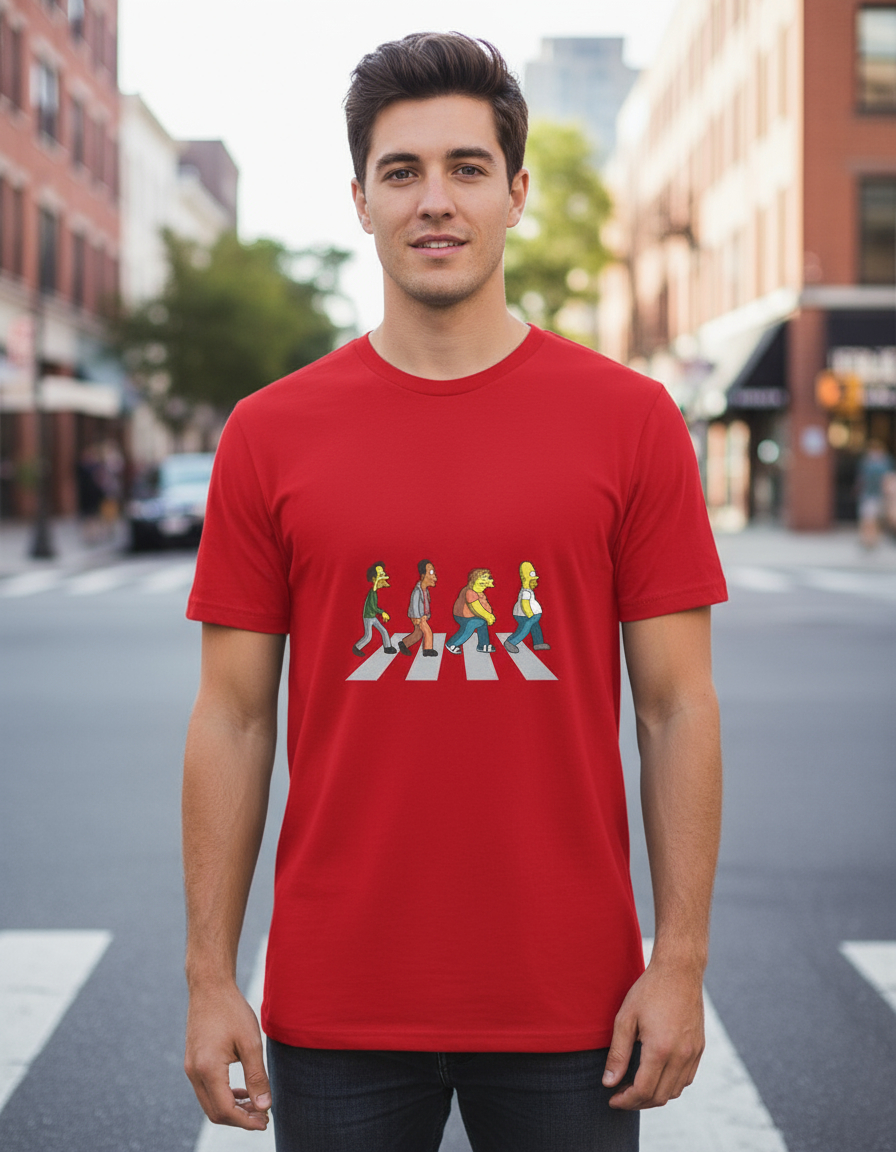 Remera: Abbey Road The Simpsons Memoestampados - Imagen 8