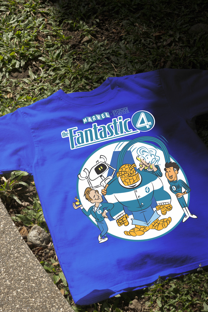 Remera: 4 Fantasticos Cartoon Memoestampados - Imagen 9