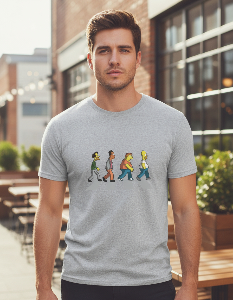 Remera: Abbey Road The Simpsons Memoestampados - Imagen 20