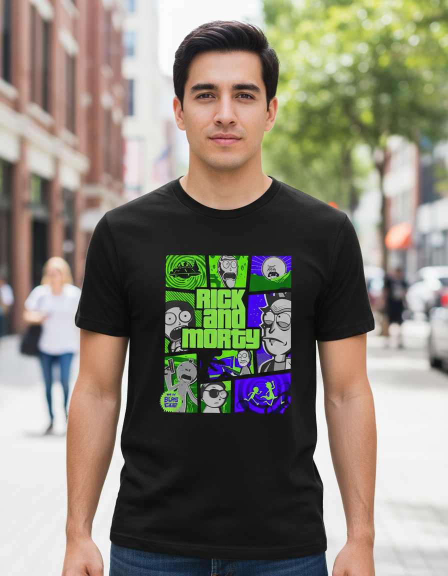 Remera: Rick Y Morty Gta Memoestampados