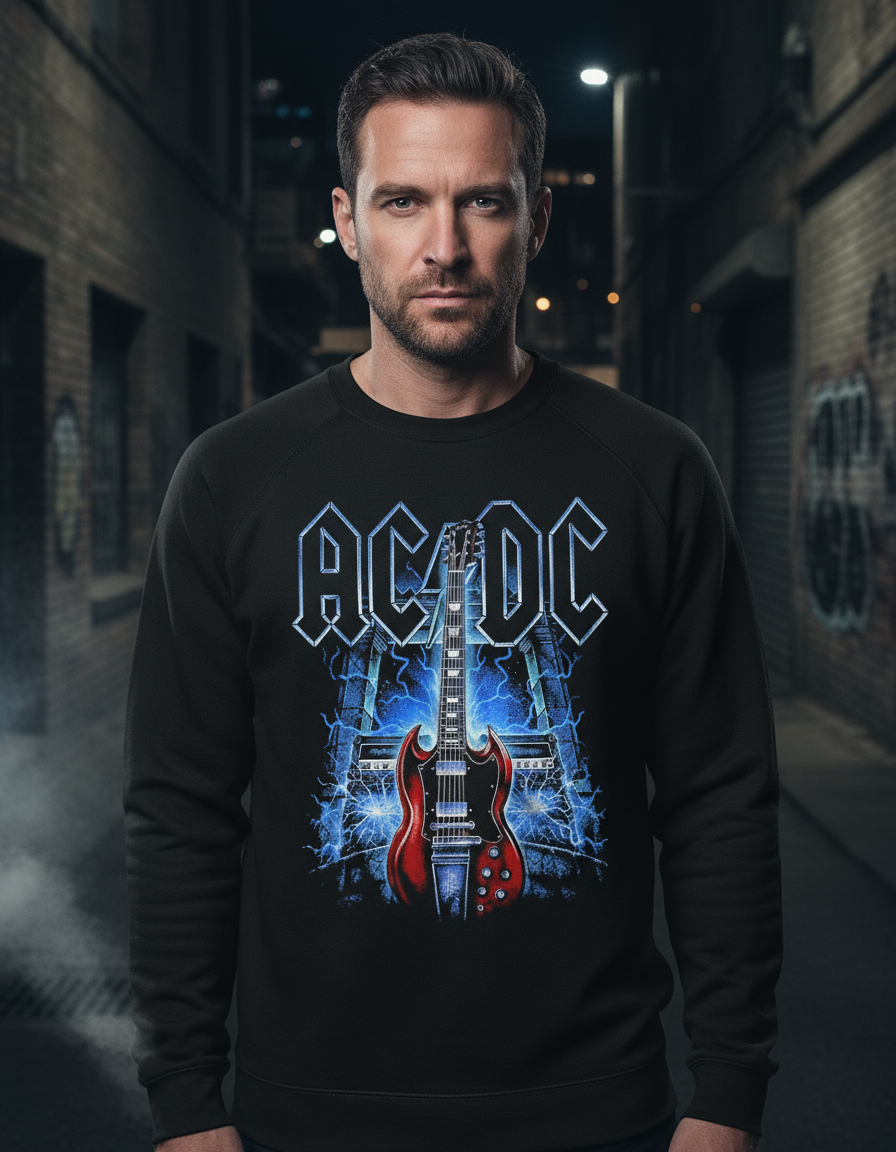 Buzo Ac Dc Guitarra 02 Memoestampados - Imagen 3