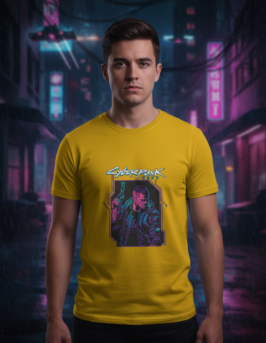 Remera: Cyberpunk 2077 Pixel Art Memoestampados - Imagen 21