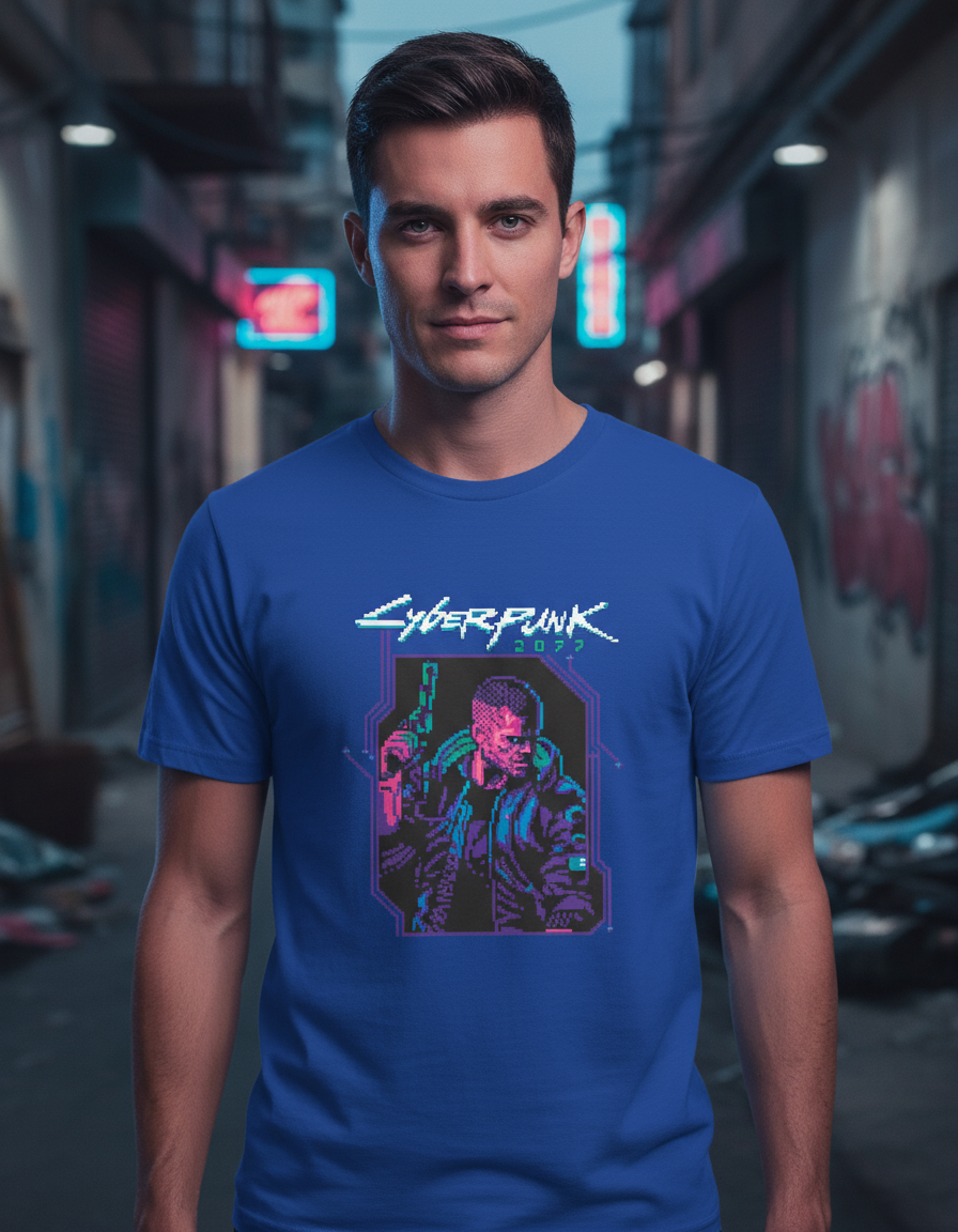 Remera: Cyberpunk 2077 Pixel Art Memoestampados - Imagen 8