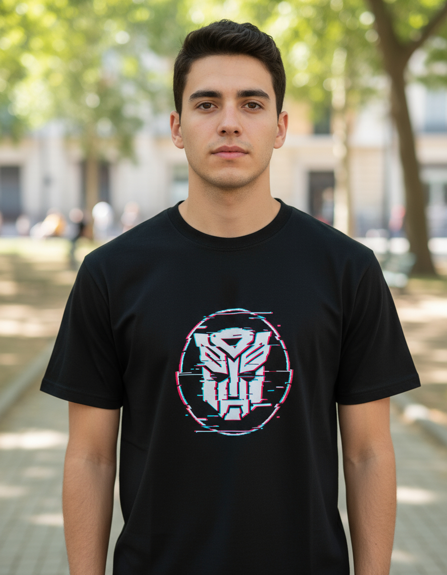 Remera: Transformer Glitch Memoestampados